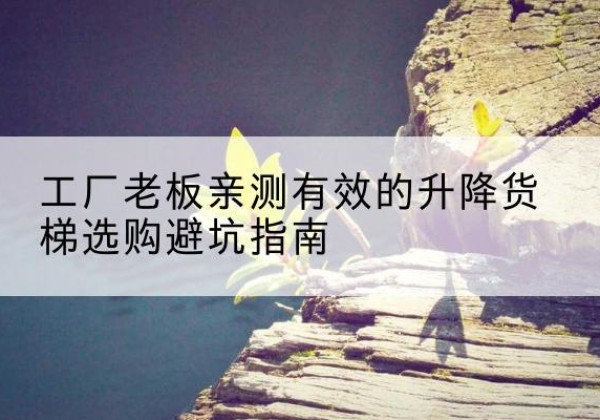 陇川升降货梯怎么选-工厂老板亲测有效的升降货梯选购避坑指南